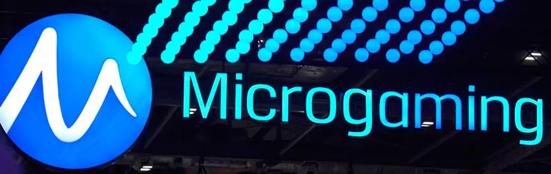 Лого компании Microgaming. 